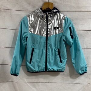 Light Blue Windbreaker Jacket Rokka & Rolla Girls Size 10-12